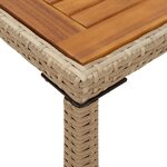 vidaXL Table de jardin avec dessus en bois d'acacia beige 115x54x74 cm