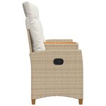 vidaXL Banc inclinable avec table 2 -Seater 126 x 65 x 112 cm