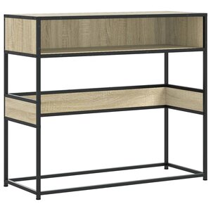 vidaXL Table console chêne sonoma 90x35x80 cm bois d'ingénierie