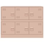 vidaXL Buffet rose 99x39x73 cm acier