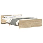 vidaXL Cadre de lit sans matelas chêne sonoma 150x200 cm