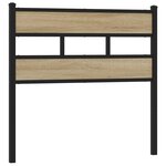 vidaXL Tête de lit chêne sonoma 107 cm fer et bois d’ingénierie