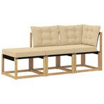 vidaXL 3 pc Unité de canapé sectionnel Blanc