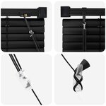 vidaXL Store Vénitien Réglable Noir 213 x 60 cm PVC