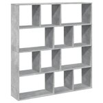 vidaXL Bibliothèque gris béton 132x29x141 5 cm bois d'ingénierie