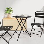 Table de jardin pliable vidaXL - Anthracite - 55x55x73 cm - Acier