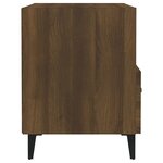 vidaXL Tables de chevet 2 Pièces Chêne marron Bois d'ingénierie