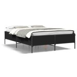 vidaXL Cadre de lit sans matelas noir 120x190 cm