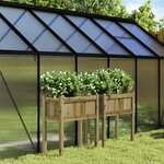 vidaXL Jardinières 2 Pièces avec pieds bois de pin imprégné