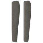 vidaXL Tête de lit avec oreilles Gris foncé 203x23x118/128 cm Velours