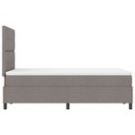 vidaXL Lit à ressort avec matelas Taupe 120x200 cm Tissu