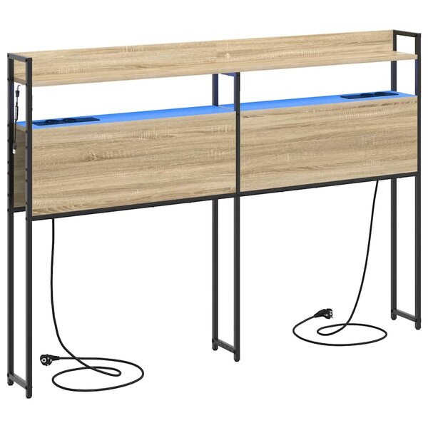 vidaXL Tête de lit avec étagère Chêne sonoma 150 cm Bois d'ingénierie