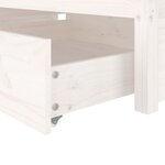 vidaXL Cadre de lit sans matelas avec tiroirs blanc