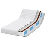 vidaXL Matelas avec Couche de Coco Blanc 120 x 200 cm Ressort ensaché