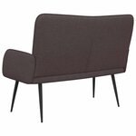 vidaXL Sofa 2 places Marron foncé 115 x 61 x 87 cm Tissu