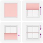 vidaXL Store plissé rose 120x150 cm largeur du tissu 119 4cm polyester