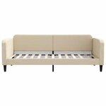 vidaXL Lit de repos sans matelas crème 90x200 cm tissu