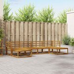 vidaXL Ensemble de canapés d'extérieur 6 Pièces Naturel