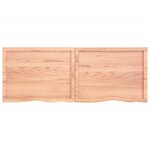 vidaXL Dessus de table marron clair bois chêne massif traité