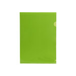 Pochette coin liderpapel polypropylène 180 microns a4 210x297mm capacité 20f coloris vert transparent
