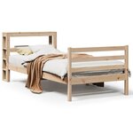 vidaXL Cadre de lit sans matelas 75x190 cm bois de pin massif