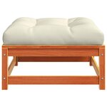 vidaXL Repose-pied de jardin avec coussin bois massif de pin