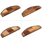 vidaXL Tapis d'escalier autoadhésifs 5 Pièces 65x21x4 cm Marron