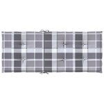vidaXL Coussins de chaise jardin à dossier haut lot de 4 carreaux gris