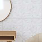 vidaXL Panneaux muraux 48 Pièces blanc 50x50 cm XPS 12 m² améthyste