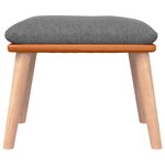 vidaXL Chaise à bascule avec repose-pied Gris clair Tissu