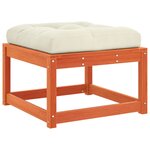vidaXL Repose-pied de jardin avec coussins bois massif de pin