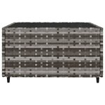 vidaXL Salon de jardin 3 Pièces avec coussins Gris Résine tressée