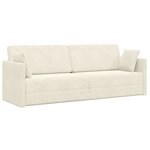 vidaXL Sofa lit au sol 2-en-1 Crème 213x144x60 cm Velours