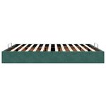 VidaXL Cadre de lit ottoman sans matelas vert foncé 160x200 cm velours