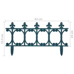 vidaXL Bordures de jardin 16 Pièces Vert 10 m PP
