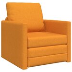 vidaXL Canapé-lit 2-en-1 Jaune foncé 74x77x81 cm Tissu