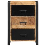 vidaXL Armoire à tiroir 50x35x70 cm bois de manguier massif brut