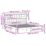 vidaXL Lit bibliothèque sans matelas blanc 180x200 cm bois pin massif