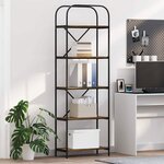 vidaXL Étagère Chêne fumé 60 x 30 x 183 cm Bois d'ingénierie