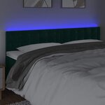 vidaXL Tête de lit à LED Vert foncé 180x5x78/88 cm Velours