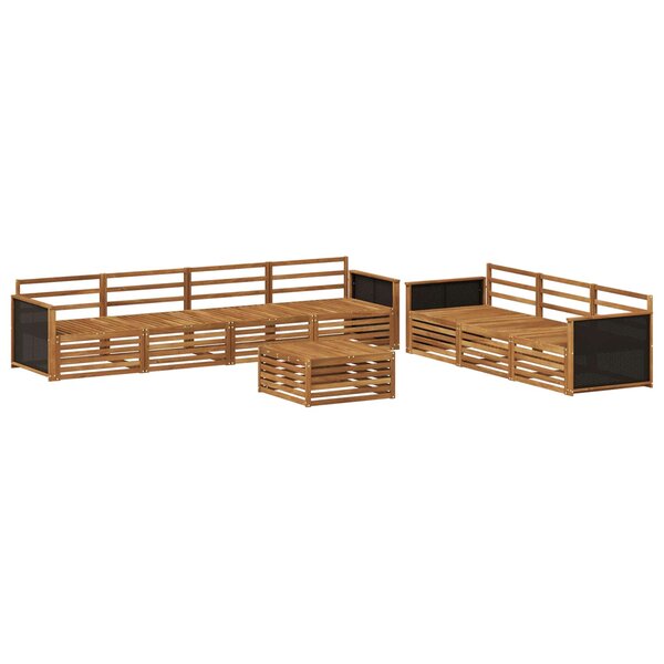 vidaXL Ensemble de canapés d'extérieur 8 pc Naturel