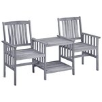 Chaises de jardin avec table à thé et coussins acacia solide gris 02_0013337