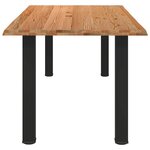 vidaXL Table à manger marron clair bois de chêne massif rectangulaire