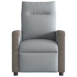 vidaXL Fauteuil de massage inclinable électrique gris clair tissu
