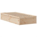 vidaXL Cadre de lit sans matelas 75x190 cm bois de pin massif