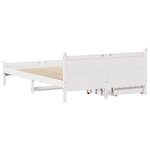 vidaXL Cadre de lit sans matelas blanc 160x200 cm bois de pin massif