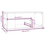 vidaXL Table basse Sonoma gris 100x50x40 cm Bois d'ingénierie