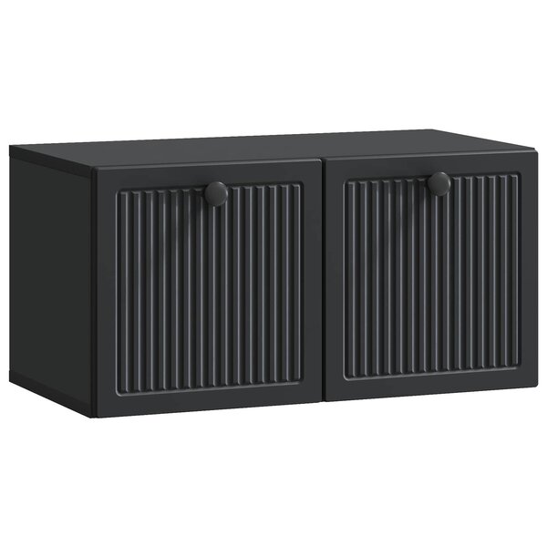 vidaXL Meuble TV mural Noir 59 5 x 31 x 30 cm Bois d'ingénierie