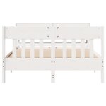 vidaXL Cadre de lit sans matelas blanc 120x200 cm bois de pin massif