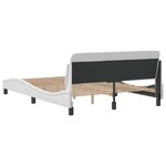 vidaXL Cadre de lit avec tête de lit Blanc 140x200 cm Similicuir